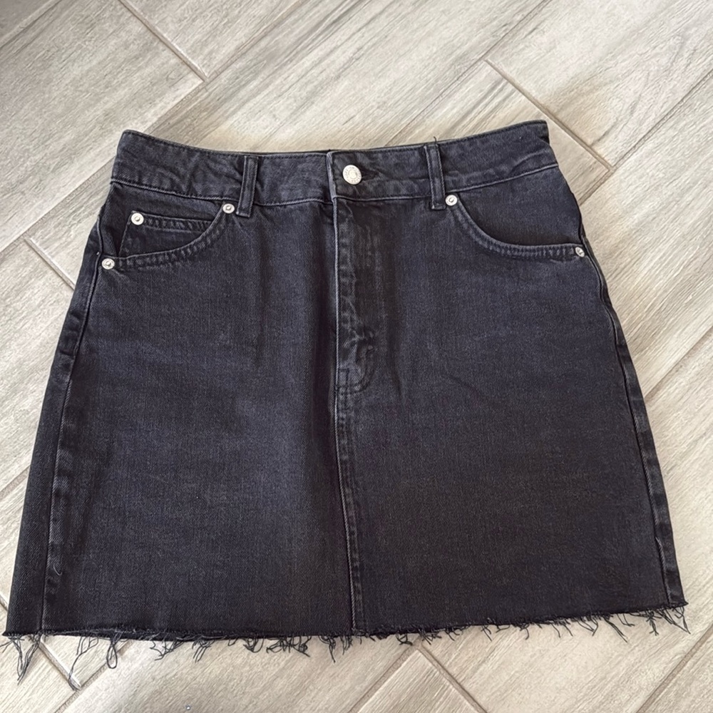 Black Denim Skirt